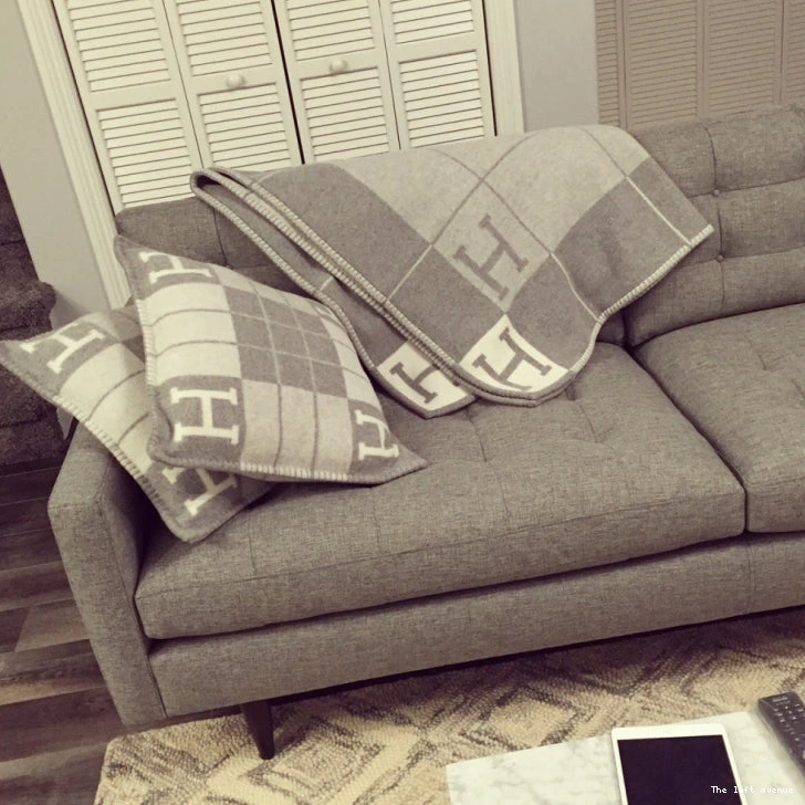 THROW WOOL STRIPE BLANKET HERMES 0825